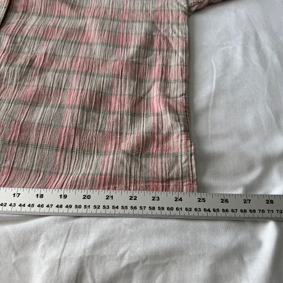 Keneth Too Women's 2X Crepe‎ Button Up Collared Camp Shirt Short Sleeve Resort - Picture 11 of 12